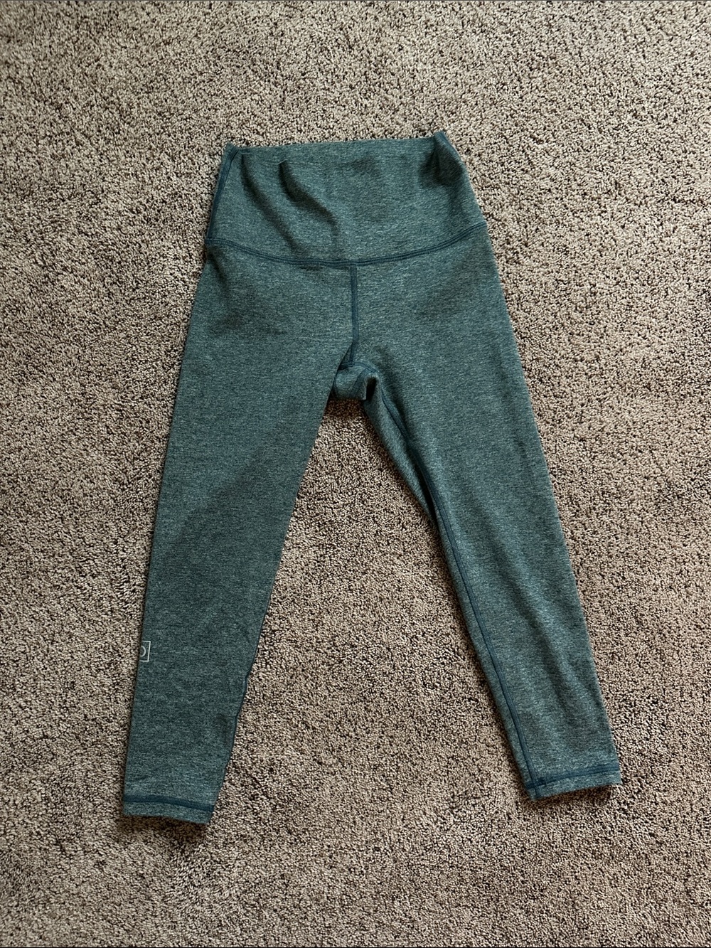 Fleo High-Waist Heathered Teal Leggings